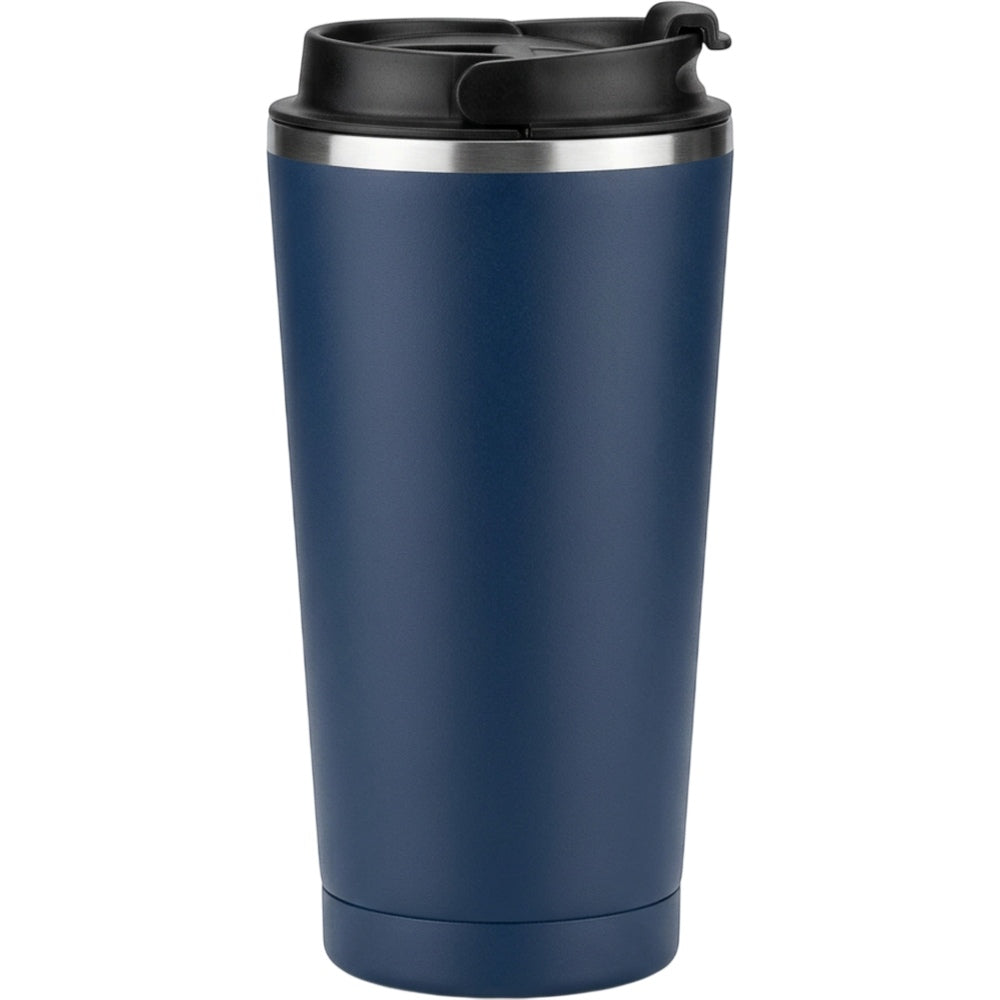 Vlykb Coffee Travel Mug Navy 16 oz Flip Lid