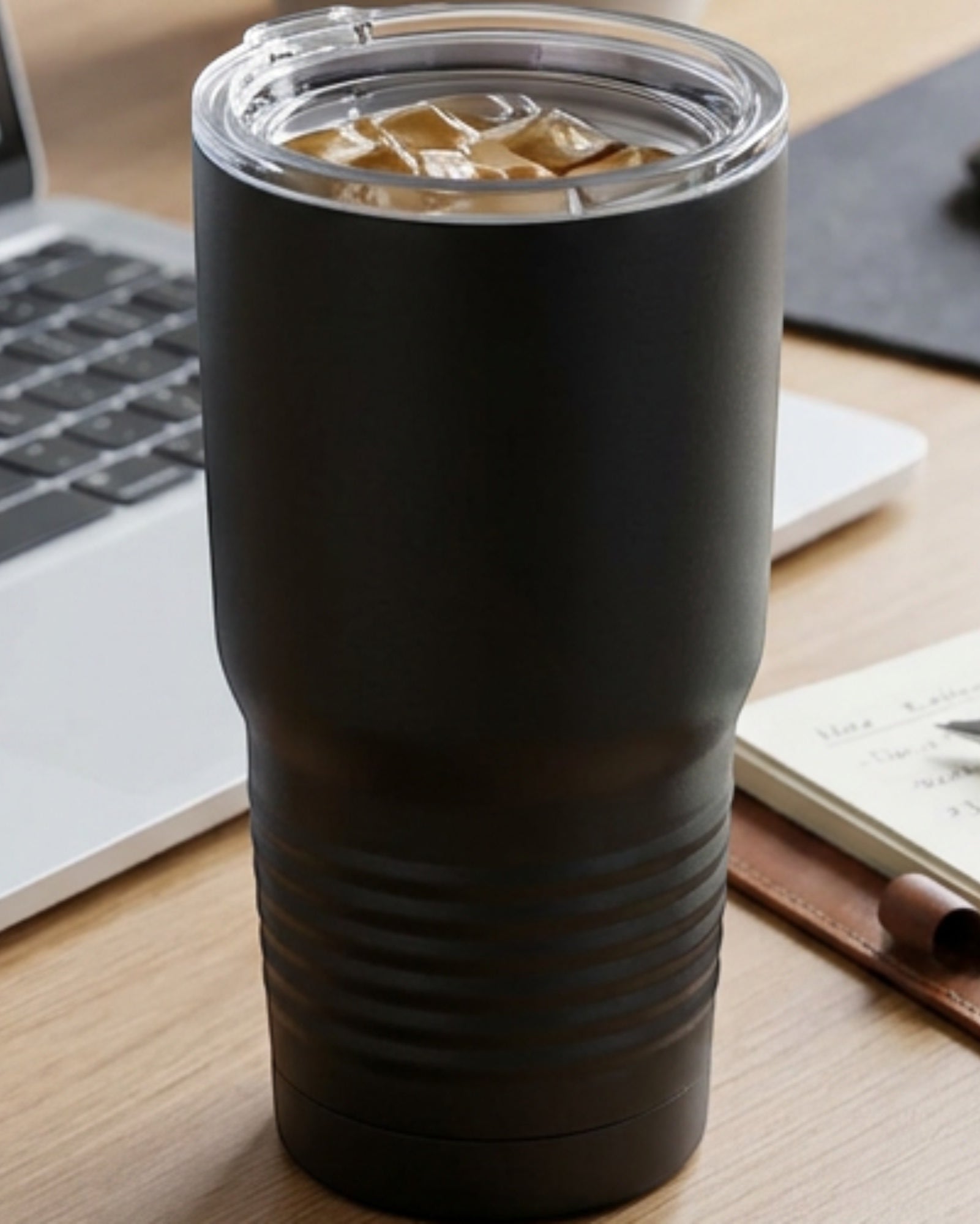 Vlykb Insulated Tumbler Black 20 oz with Lid